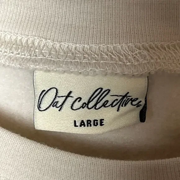 Oat Collective Beach Life Cream Graphic Sweatshirt Large NEW - Picture 3 of 6